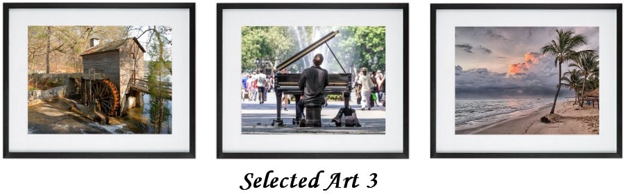 Selected Art 3 Framed Prints